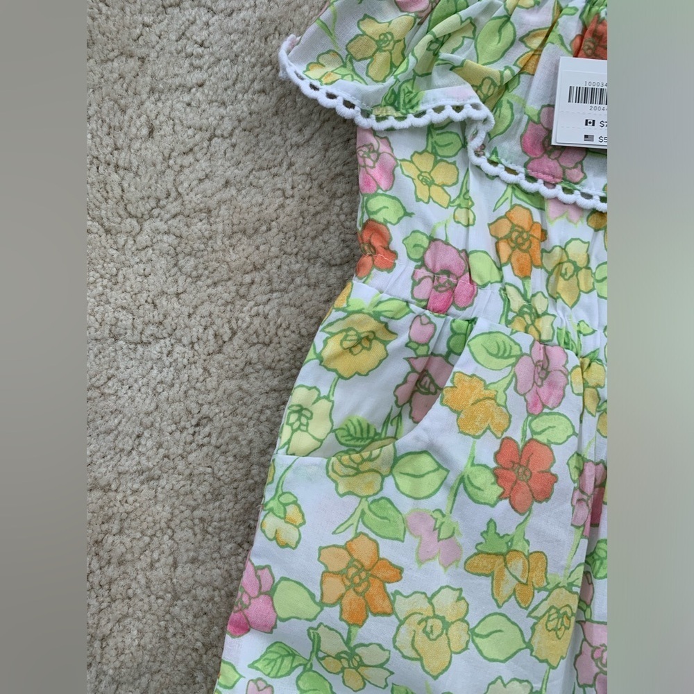 Janie and Jack NWT Size 4 Ruffle Floral Jumpsuit - Picture 5 of 7